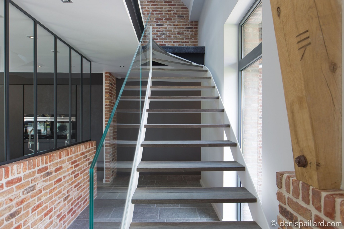 R�novation d'une ferme : escalier