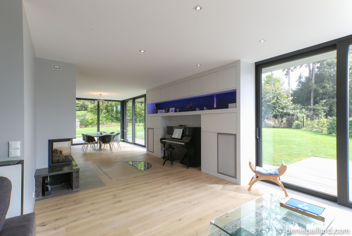 Maison individuelle bois en Croix : s�jour
