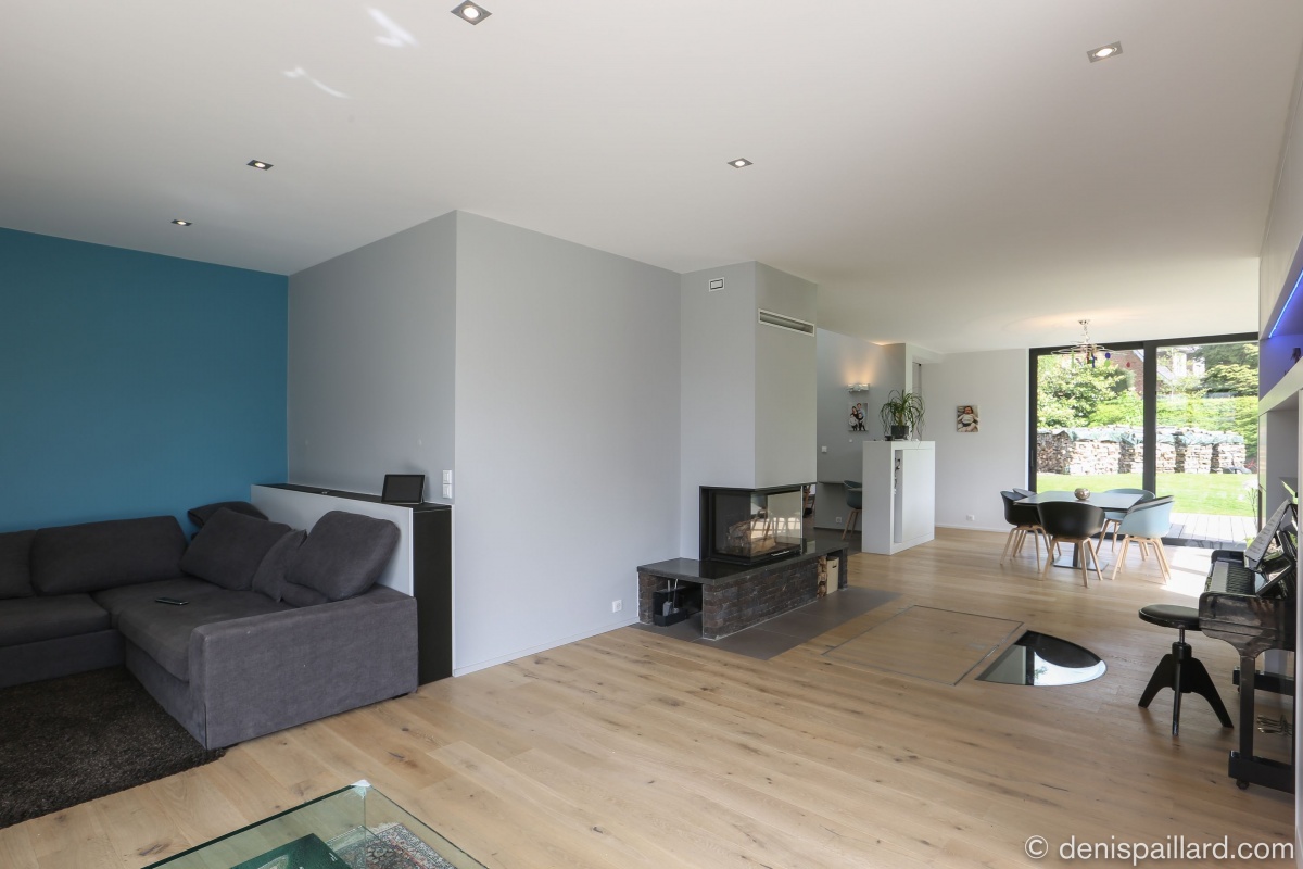 Maison individuelle bois en Croix : s�jour