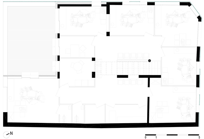 Rhabilitation d'un ple dentaire - Saint-Ouen // En chantier : 10-Saint Ouen_Rehabilitation pole dentaire_plan R1 2