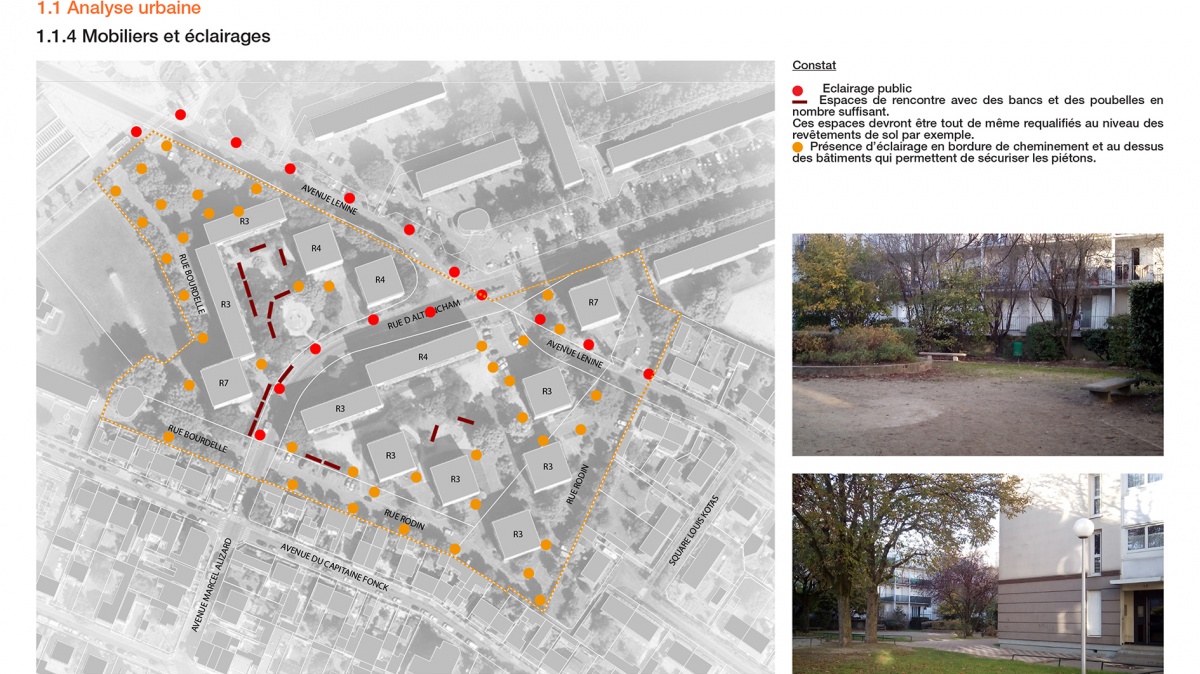 Urbanisme // Diagnostic et étude de faisabilité - Le Blanc Mesnil : D04-BMN-Mobiliers et éclairages