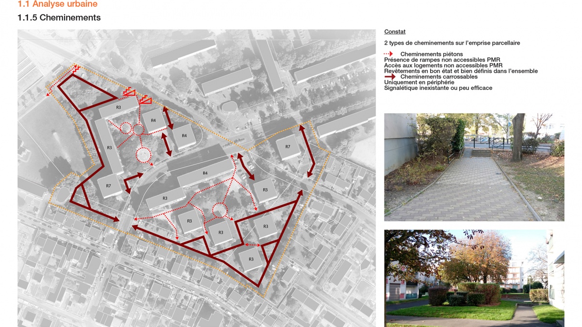 Urbanisme // Diagnostic et tude de faisabilit - Le Blanc Mesnil : D04-BMN-Cheminements