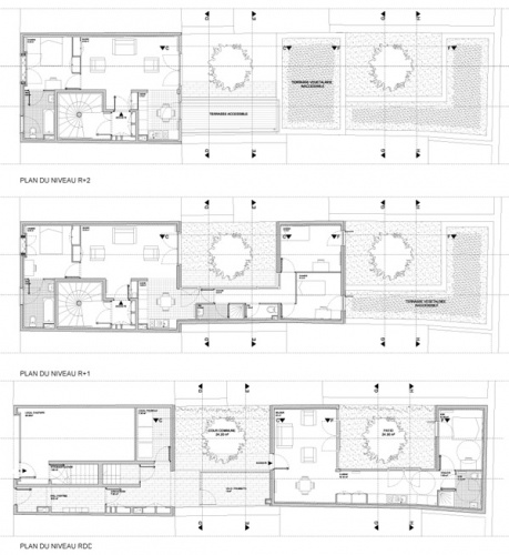 4 logements collectifs : plans01