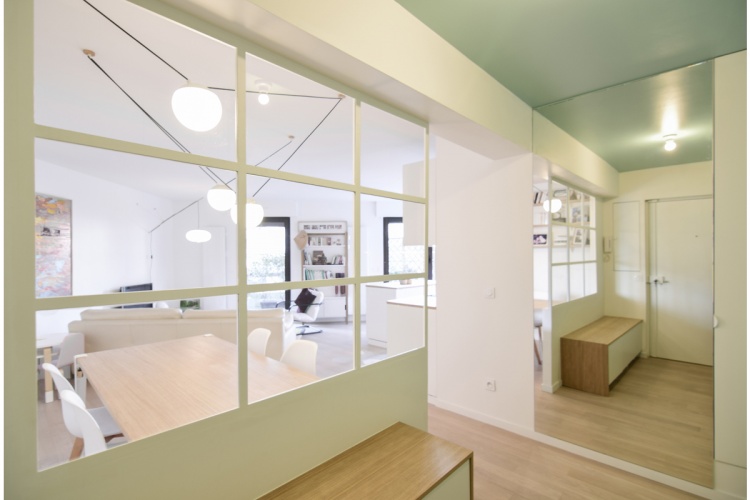 GALLIENI : architecte-renovation-entree-grand-miroir-AREA-Studio