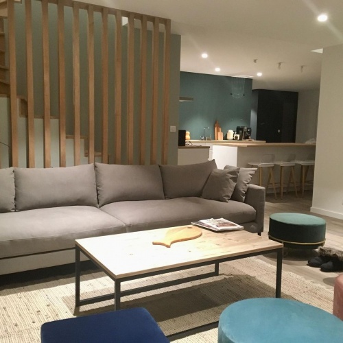CONSTRUCTION D�UNE MAISON DE VACANCES : salon 