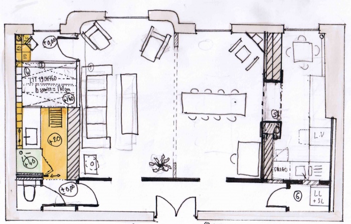 Appartement Lepic : plan projet thomasLIGHT