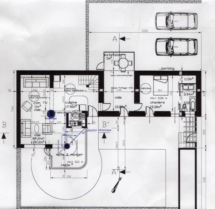 Extension d'une maison ( v�randas ) : Plan maison et v�randas