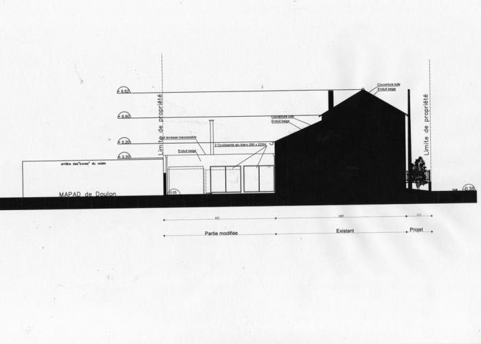 R�novation d'une maison et am�nagement de son extension ( projet en cours ) : Fa�ade extension