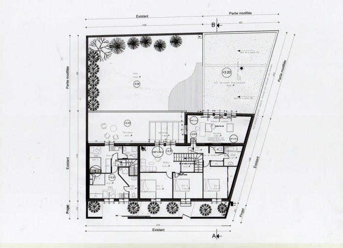 R�novation d'une maison et am�nagement de son extension ( projet en cours ) : Plan �tage projet 