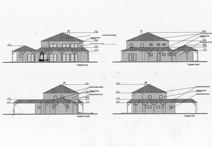 Construction d'une maison ( projet en cours ) : Fa�ades 