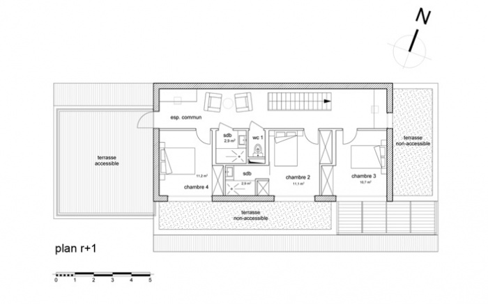 Maison aux roseaux (95) : Etage