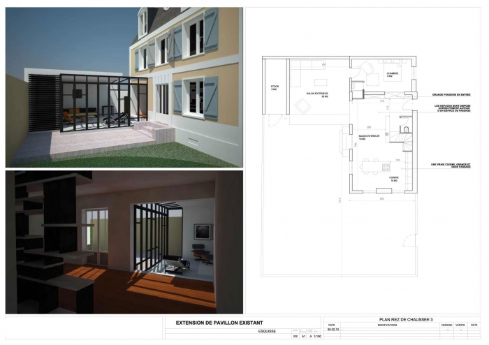 Extension et rnovation Bois Colombes : A7-RDC3