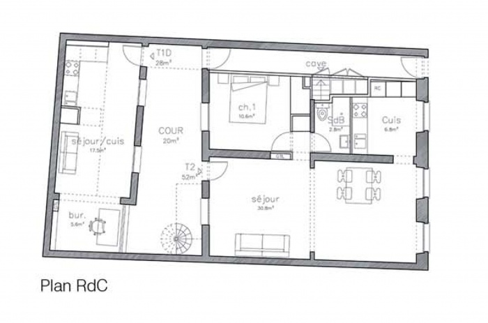 Maisons Plaisance : Plan RDC