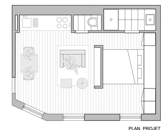 RENOVATION D'UN MINI-APPARTEMENT : planprojet