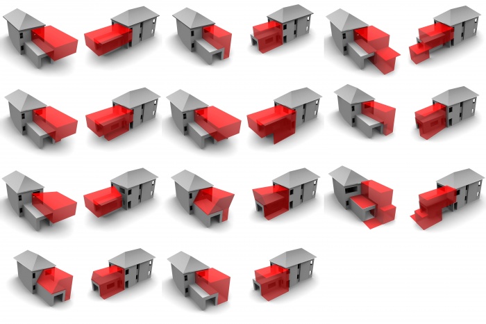 MAISON DE MAITRE A ASCQ - LE TETRIS : Recherches volum�triques