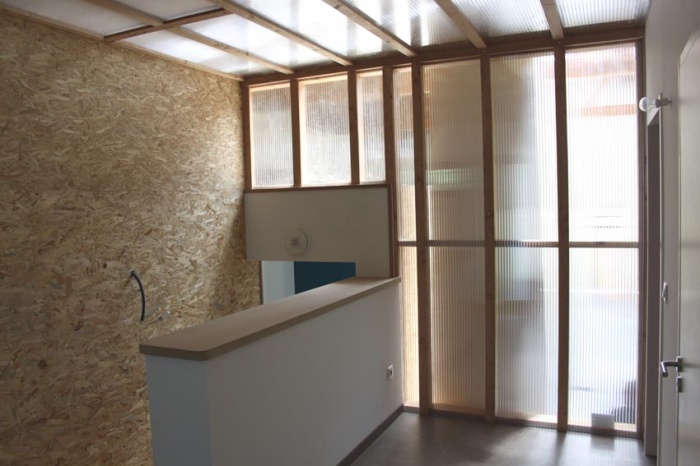 R�habilitation d'un b�timent rural : la nouvelle entr�e