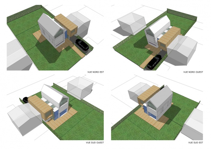RB77 - CONSTRUCTION MAISON BBC Claye Souilly : vues d'tudes - esquisse