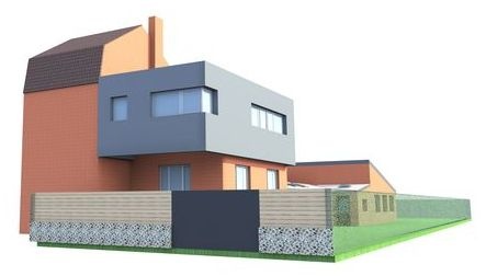 Sur�l�vation d'une maison individuelle � Lambersart : infographie