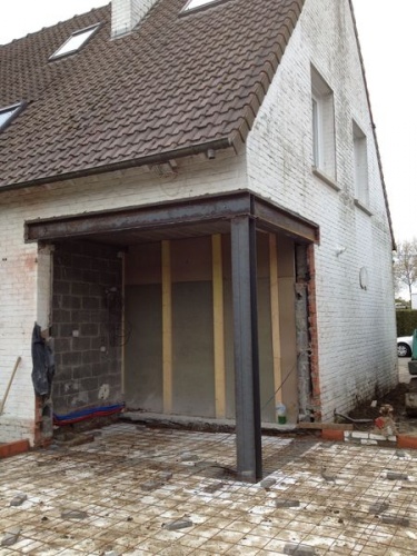 Extension bois d'une maison � Marcq-en-Baroeul. : chantier 2