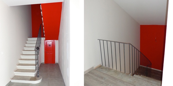 R�novation Maison F : Vue de l'escalier