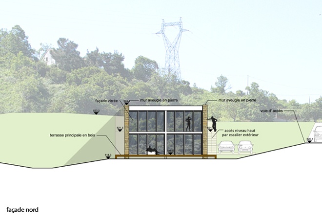 Le Gupard  conception d'une maison familiale : le-guepard-conception-maison-corse-architecture-interieur-facade-nord