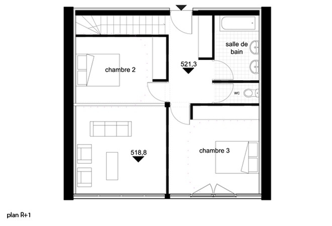 Le Gupard  conception d'une maison familiale : le-guepard-conception-maison-corse-architecture-interieur-plan-r+1