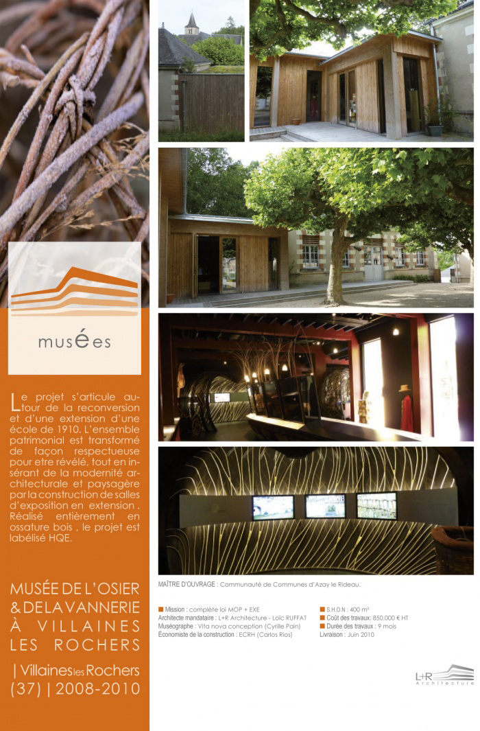 construction du mus�e de l'osier et de la vannerie