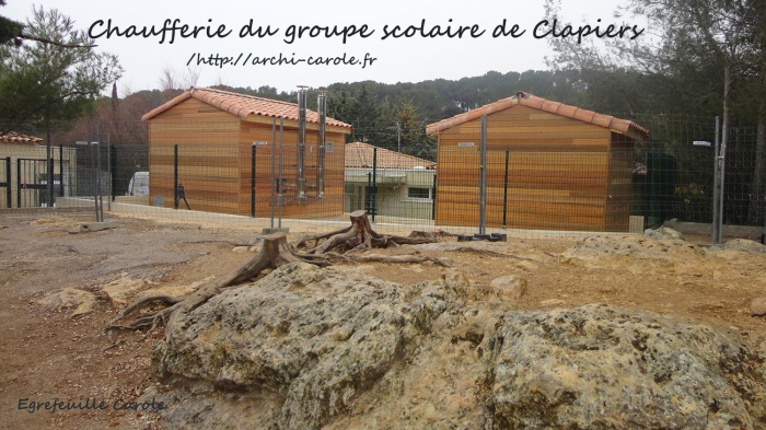 Chaufferie ossature bois et chaudi�re � granul�s