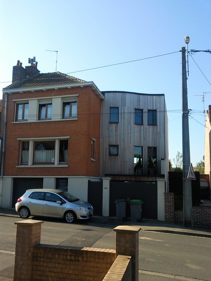 Extension d'une maison individuelle : Fa�ade rue