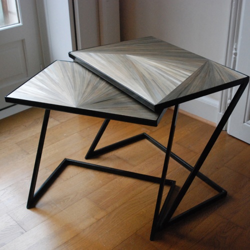 Cr�ation de tables gigognes en marquetterie de paille. : image_projet_mini_66836
