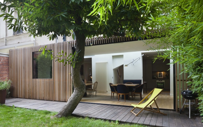 Extension de maison individuelle: structure métallique et habillage bois à claire-voie : image_projet_mini_67383