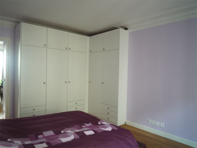 Rnovation d'un appartement rue du Faubourg Saint Honor : Chambre enfants - vue 2