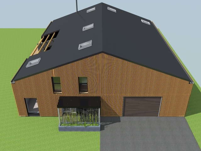 Transformation d'un hangar en loft : Zone d'entr�e