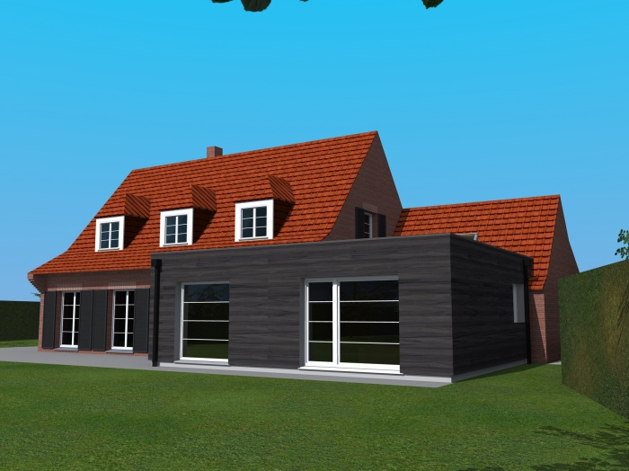 Extension bois d'une maison � Wasquehal