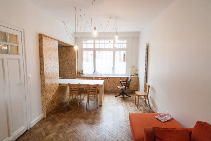 MUR TIROIR, restructuration et am�nagement int�rieur d'une maison individuelle � Marcq en Baroeul