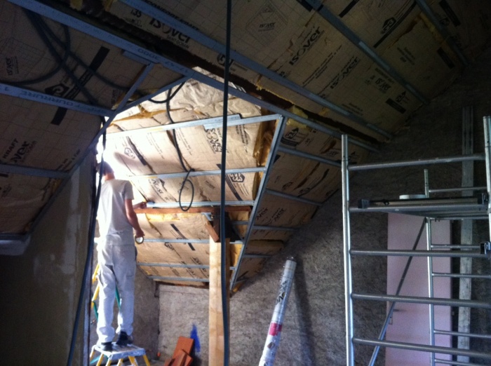 R�novation compl�te d'une maison de caract�re : isolation des combles
