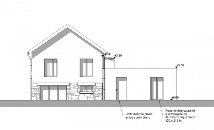 Extension de maison AVN1 (77) : facade-ouest-extension-maison-avn1-77-sd