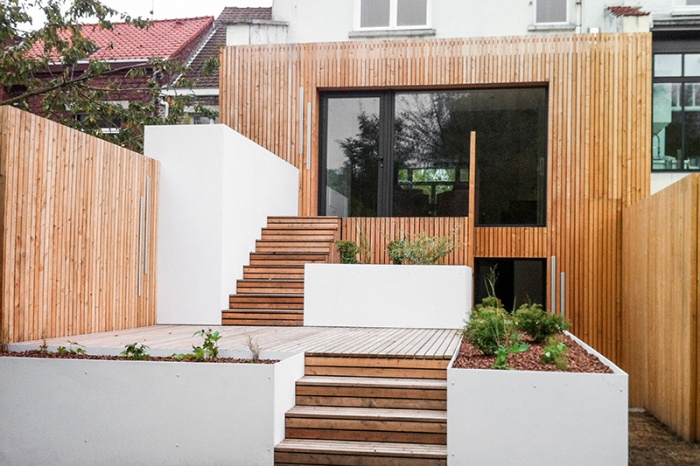 FEN�TRE SUR JARDIN, R�habilitation et extension d'une maison de ville, am�nagement d'une terrasse et des espaces ext�rieurs � Marcq en Baroeul : image_projet_mini_77807