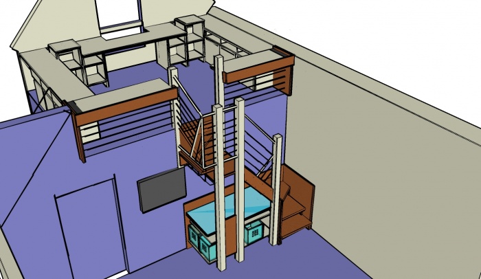 Am�nagement chambre en mezzanine