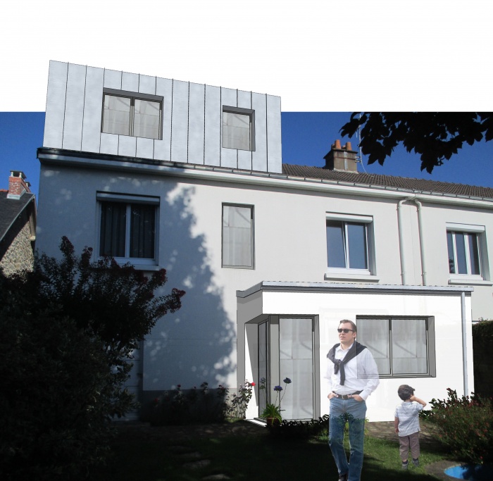 Extension et sur�l�vation d'une maison