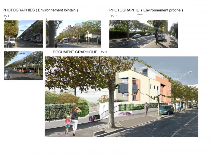 Projet de 4 logements � Noisy le sec : vue du terrain