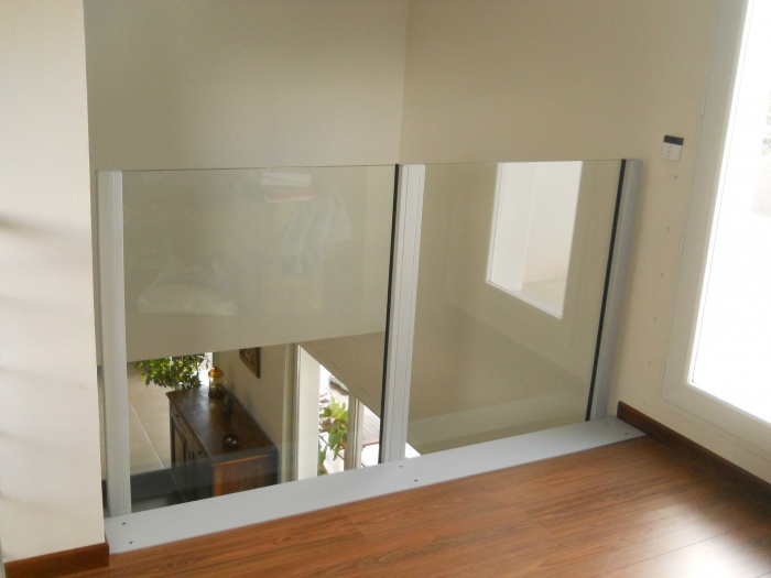 extension d'une maison en bois enduit et cr�ation d'une passerelle : GARDE-CORPS