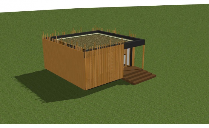 Construction de 24 chalets en bois : BLET-petit chalet toiture
