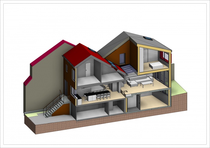 Extension et renovation d'une maison individuelle