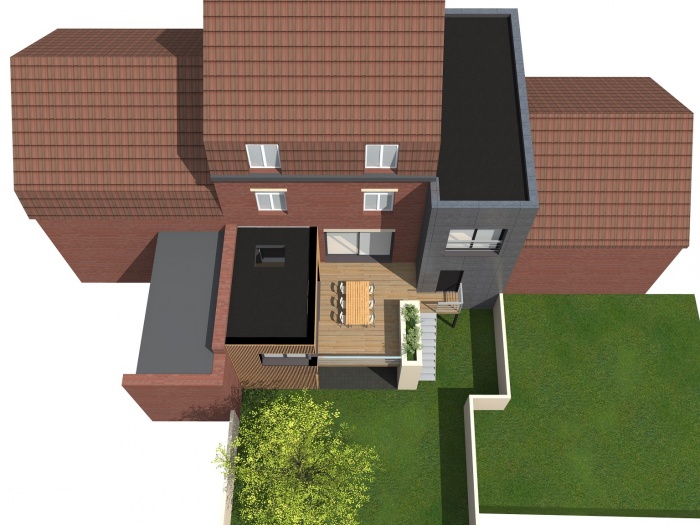 Extensions d'une maison � Linselle : 2