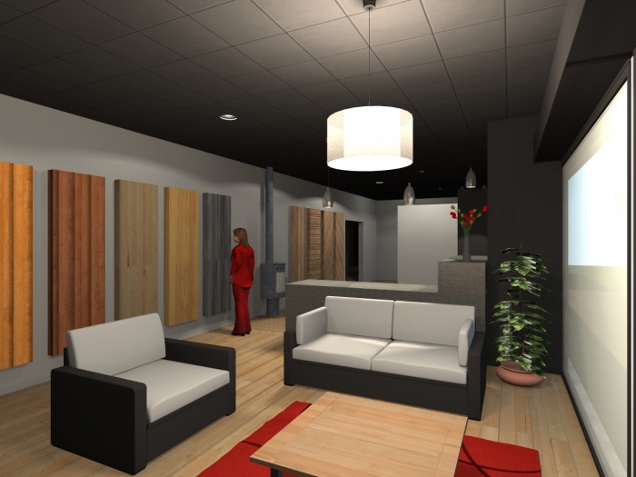 Cr�ation des locaux de Parquets M�tropole : zone canap�s