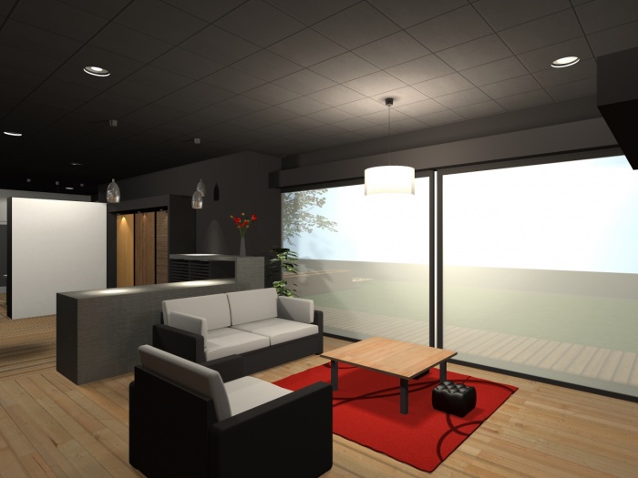 Cr�ation des locaux de Parquets M�tropole : zone canap�s 2