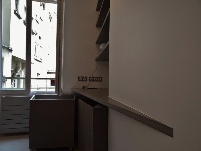 Rénovation d'un studio Parisien : détail meuble
