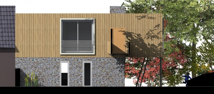Surlvation d'une maison dans le Cantal : facade sud