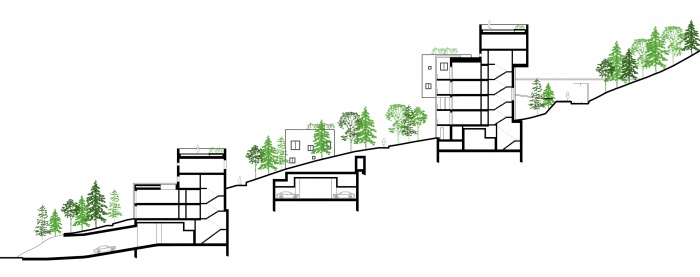 EUROPAN 10 - PROJET LAUREAT - REMONTE-PENTE : REMONTEPENTE-COUPE-TRANSVERSALE